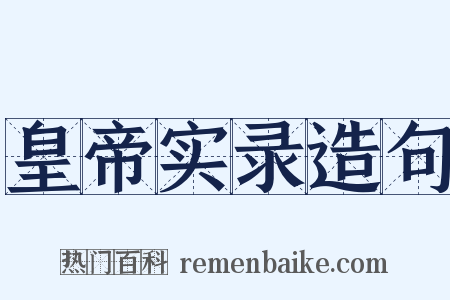 皇帝实录造句是什么意思的图片